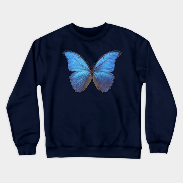 Blue Butterfly Lover photograph Crewneck Sweatshirt by 1Y_Design